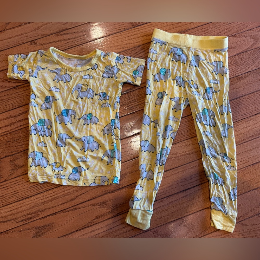 Little Sleepies Yellow Elephant Kids Pajama Set